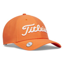 Titleist Players Performance Ball Marker Golf Cap, Flame/White, Adjustable