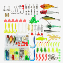 76 PCS Fishing Lures Kit, Widely Used Baits Mixed Set, Accessories, Hard Lures, Worms, Hooks, Jigs & Frog Bait, Freshwater Tackle Kit, for Bass Trout
