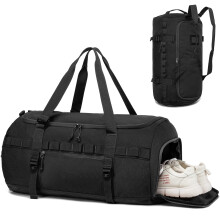Lyweem Sports Gym Bag Mens - Large 60L Tactical Travel Duffle Bag with Shoes Compartment Women, Overnight Duffel Bag Backpack, Weekend Sports Holdall