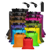 MOXTOYU 12 Pack Dry Bags Waterproof, Dry Bag Set with Organiser Storage Bags for Camping Hiking Fishing Cycling Outdoor Travel Dry Sack