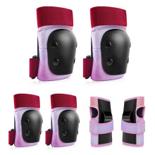 YooxArmor Adjustable 6 Pcs Kids Knee Pads Elbow Pads Wrist Guards Set