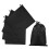 sourcing map 5Pcs Polyester Drawstring Bag with Toggle, 14 x 16 Inch, Black 1