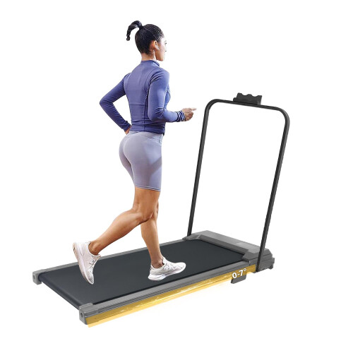 Walking Pad with Incline 7 Foldable Under Desk Treadmill Holder Grey