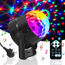 Disco Lights, Jsdoin 360Rotation Sound Activated Disco Ball Lights with Remote Control, Party Light for Kids Halloween Xmas Birthday Disco Parties L