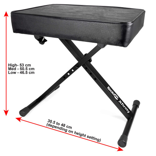 RockJam Adjustable Piano Bench & Keyboard Stool 2