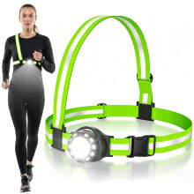 RHXJ Running Lights for Runners, 500 LM Adjustable Running Chest Light 90 Adjustable Led Lamp 360 Reflective Brand Vest USB-C Rechargeable for Run