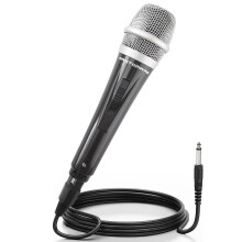 Adamantite Dynamic Musical instrument Microphone for Singing with 3.5M/11.40 ft XLR Cable, Handheld Mic for Karaoke Singing, Speech, Wedding, Stage an