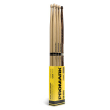 ProMark Drum Sticks - Rebound 5B Drumsticks - FireGrain For Playing Harder, Longer - Rear Weighted Feel - Lacquer Finish, Acorn Tip, Hickory Wood - 3