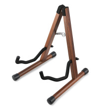Donner Wood Guitar Stand, Acoustic Electric Wooden Guitar Floor Stand, A Frame Folding Guitar Holder Adjustable for Bass, Cello, Mandolin, Banjo, Ukul