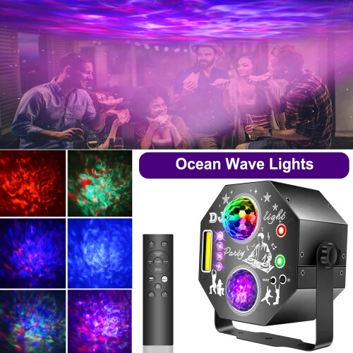 Disco Lights for Parties, Sound Activated DJ Party Lights with Remote 2