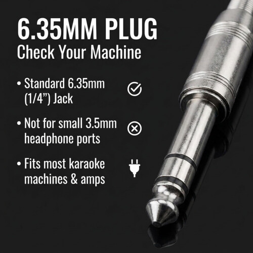 RockJam Karaoke Microphone with 3 Metre Cable 1