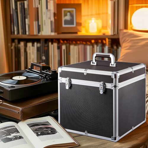 Supernic Vinyl Record Storage 12" 100pcs Singles Vinyl Record Carry Case 1