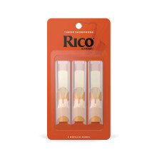 D’Addario Woodwinds - Rico Tenor Sax Reeds - Tenor Saxophone Reeds - Tenor Reeds Crafted for Beginners, Students, Educators - Strength 2.5, 3-Pack