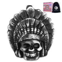 Mulucky Aztec Death Whistle, Skull Design, 125+ Decibels Loud Human Scream Black and White