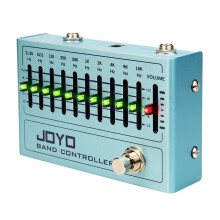JOYO 10-Band Graphic EQ Guitar & Bass Pedal, 31.25Hz-16kHz with Independent Volume & LED Sliders, True Bypass (Band Controller R-12)