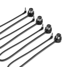 CME TRS MIDI Cable 4-Pack - TRS Type A (3.5mm - 1/8”) to 5-pin DIN, 1FT / 30CM, Low-profile - Right Angle Ultra-Thin Plugs for Compact Spaces - Idea