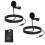 Neewer NEEWER 2 Pack Lavalier Lapel Microphone, Clip Lav Mics for Transmitter, CM5 1