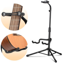 CAHAYA Guitar Stand Tripod Universal Neck Holder Folding Metal Black