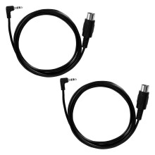BTFO 2pcs Type A 3.5mm/0.14in TRS to Male 5-Pin DIN MIDI Cable Adapter