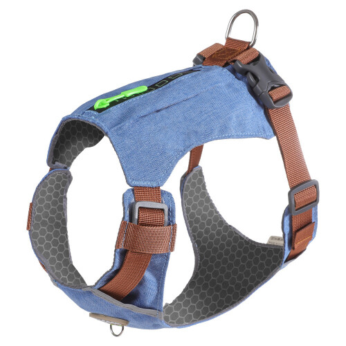 (Blue,L)Dog Chest Harness With Reflective Stitching Nonadjustable Design For Walking Pet