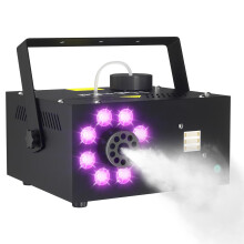 Hakuta 500W 2000CFM Fog Machine, Smoke Machine 13 Colors Strobe Light
