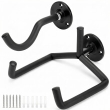 QWORK 2 Pack Guitar Wall Mount Hanger Metal Wall Bracket with Protective Sponge for Guitars, Ukuleles, and More