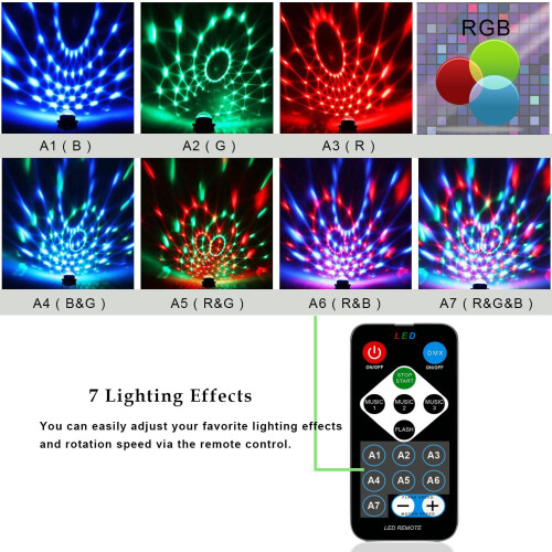 Plug in Disco Ball Lights Rotating Sound Activated Party Lights 1