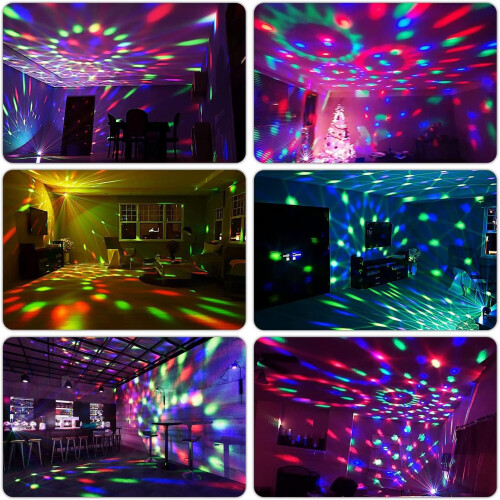 Plug in Disco Ball Lights Rotating Sound Activated Party Lights 2