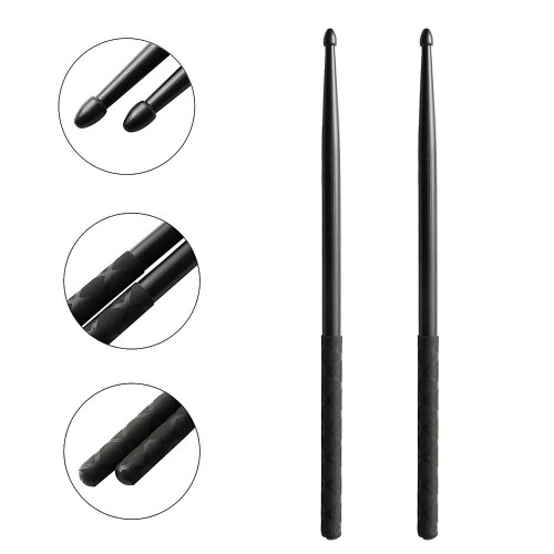 Musfunny Nylon Drum Sticks 5A: 1 Pair Plastic Drumstick Non-slip Grip 1