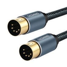 Thzzhnno MIDI Cable Male to Male 5-Pin MIDI Cable 3M Compatible with Electronic Piano, Electronic Drum