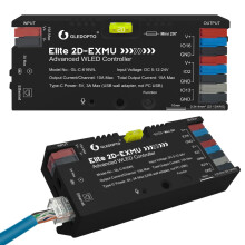 GLEDOPTO ESP32 WLED LED Strip Controller with Ethernet Music Sound Reactive UART 20A Pluggable Fuse for WS2811 WS2812 SK6812 WS2815 Digital Addressabl