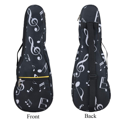 Ukulele bag 23 Inch Waterproof Durable Padded Case with Adjustable Straps - Black 2