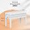 MAMIZO Piano Stool Adjustable Duet Piano Bench with Storage, Gloss White 3