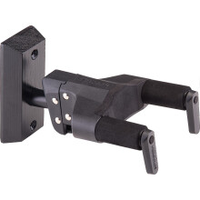 Hercules GSP38WBK PLUS Guitar Wall Hanger with Black Wooden Base & Upgraded AGS