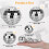 TranRantic 32 Pcs Disco Mirror Balls Cake Decoration, 4 Sizes Disco Ball 2