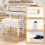 MAMIZO Piano Stool Adjustable Duet Piano Bench with Storage, Gloss White 5