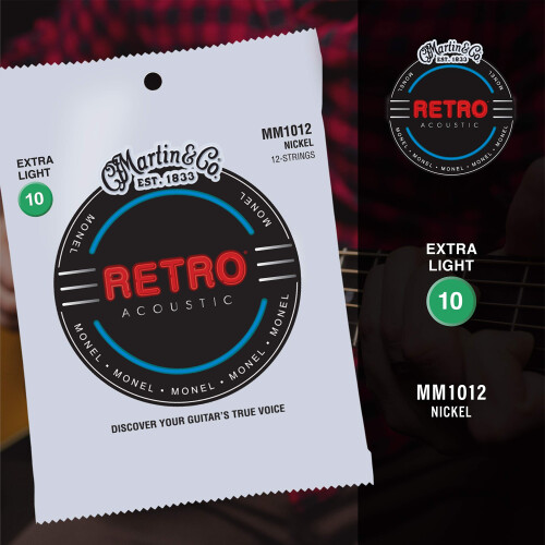 Martin Strings - Retro Monel - 12 String Extra Light (10-47) 2