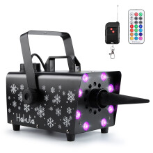Fog Machine Hakuta 800W Snow Machine, 8 RGB LEDs, Snowflakes Effect