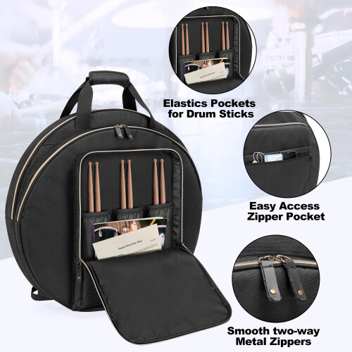 Damero Double Layer 22" Cymbal Bag with 6mm Padded Divider 1