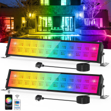 LED Light Bar, 72W RGB Disco Light Colour Changing Remote/APP Control 2Pack