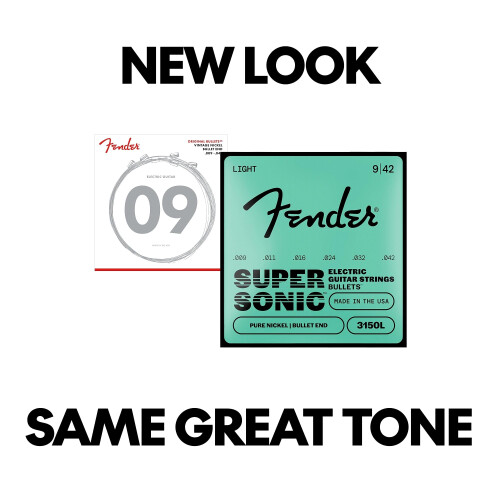 Fender Fender SuperSonic Bullets 3150L Pure Nickel Guitar Strings, Light 9-42 1