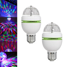 RGB Color Changing LED Lights Bulb Rotating Disco Ball Strobe Light