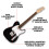 Fender Squier by Fender Debut Telecaster Beginner Electric Guitar, Black 2