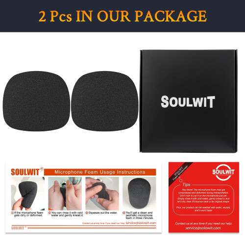 SOULWIT 2Pcs Pop Filter for RØDE(Rode) NT1 Series - Black 2
