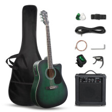 Glarry Full Size Electro Acoustic Guitar with Amp, Guitar Kit for Beginners