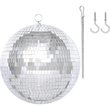 20CM Mirror Ball Party Disco Ball with Extention Chain and Hanging Hook