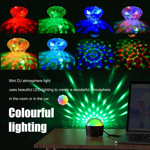 Disco Lights for Parties,Sound Activated Rechargeable Mini Disco Ball Light 1