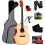 Pyle Cutaway Acoustic Guitar, Full Size, Steel String Starter Kit, Natural 2