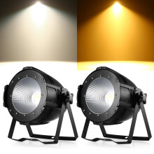 Erreyht 2PCS 100W COB LED Par Spotlight, Cold White/Warm White Stage Light with DMX512/Master-Slave, Strobe Effect for DJ, Disco, Photography, Birthda