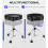 vangoa Saddle Shape Drum Stool Thick Padded Adjustable Drummer Throne Stool with Drumsticks, Black 4
